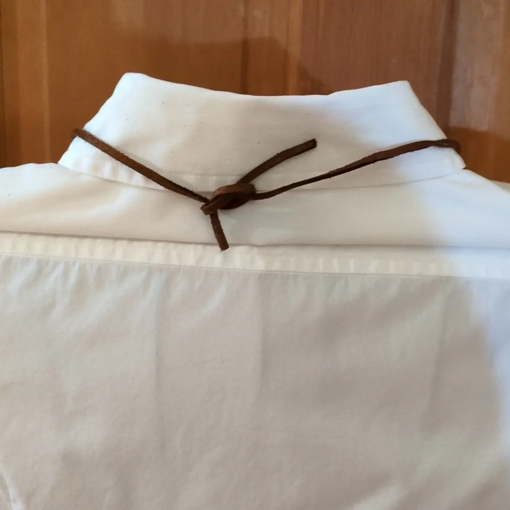 Handmade Genuine Leather Natural Wood Necklace Choker Bracelet Black #09 - Picture 6 of 11